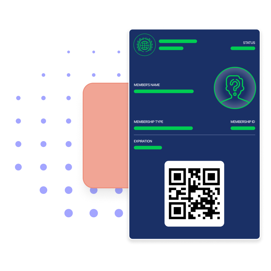 product screenshot from digital membership card.