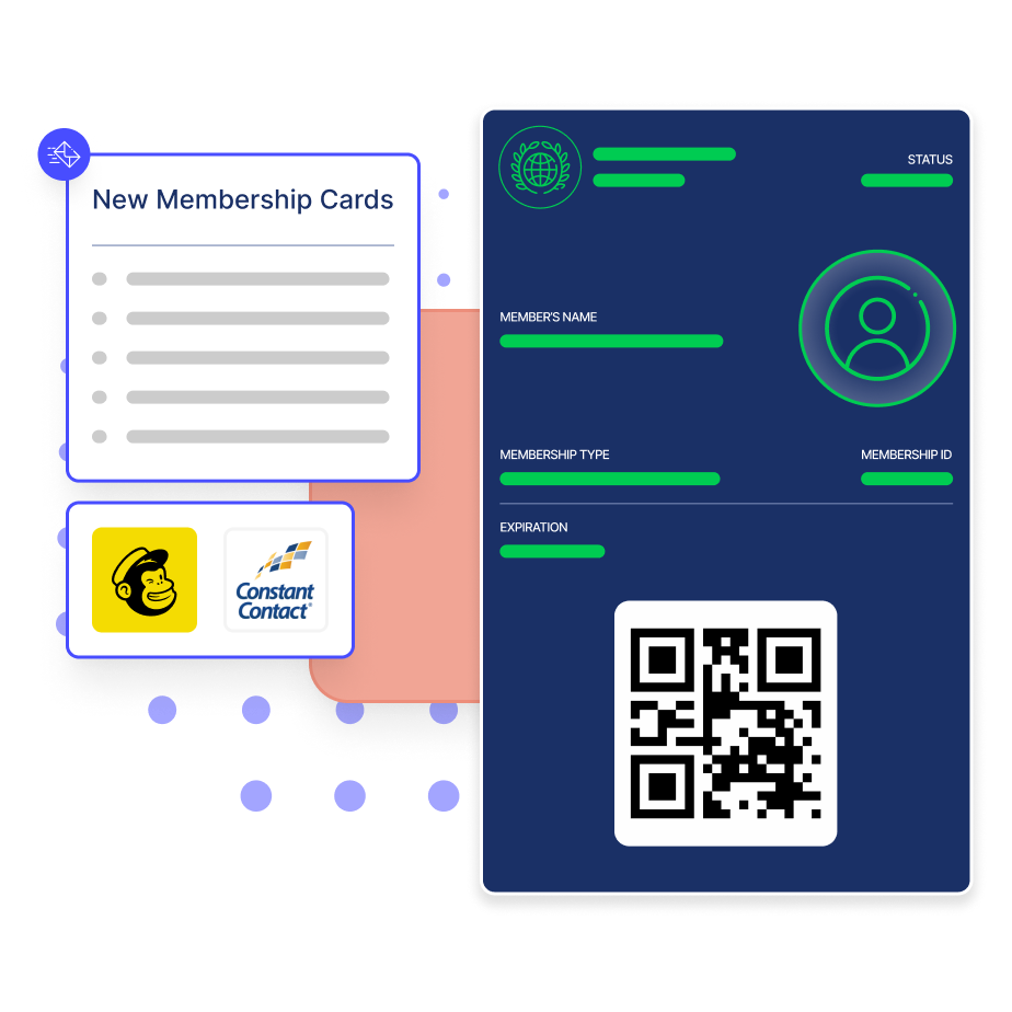 product screenshot from digital membership card.